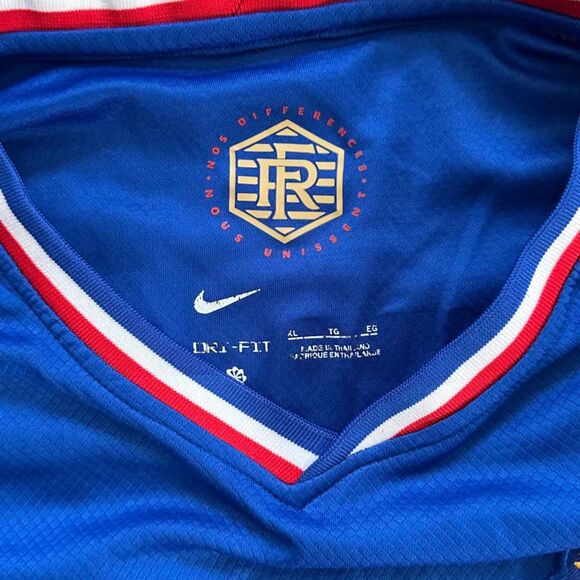 NIKE FRANCE FFF Kylian Mbappe #10 2024/2025 Home Jersey Euro 2024 Kids XL - Picture 6 of 8